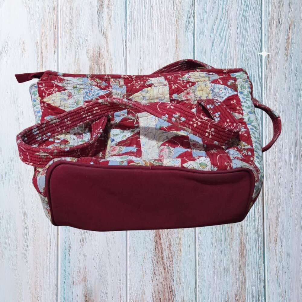 Donna Sharp Quilted Patchwork Boho Tote Handbag 1… - image 1